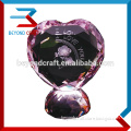 Pink Crystal Colored Diamond Wholesale Glass Heart Paperweight